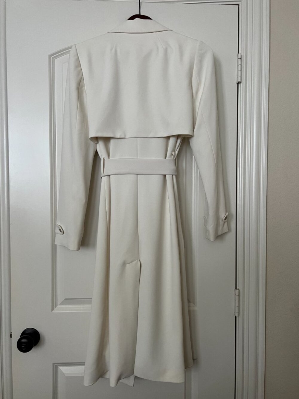 White House Black Market Belted Trench Coat - Picture 4 of 5